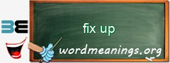 WordMeaning blackboard for fix up